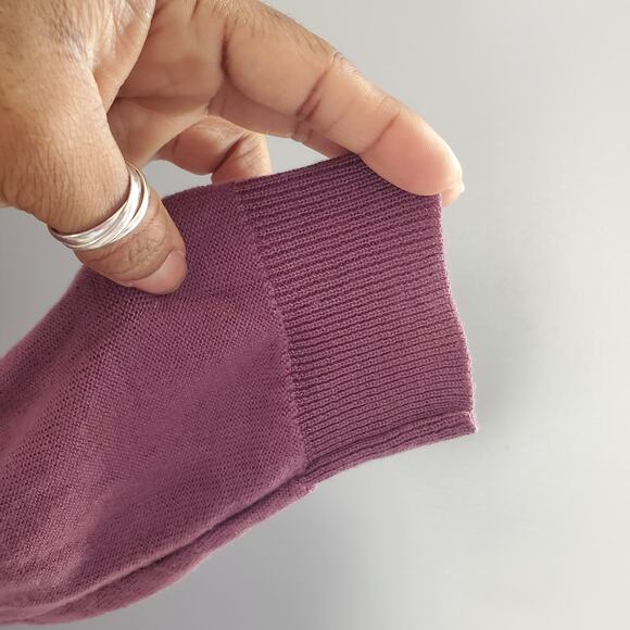 Soho New York & Company Jeans Lightweight Purple Knit Sweater Size S - Picture 8 of 11